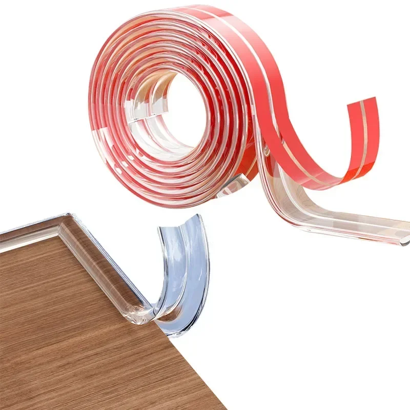 AliExpress Transparent PVC Baby Protection Strip with Double-Sided Tape Anti-Bumb Kid Safety Table Edge Furniture Guard Corner L Protectors