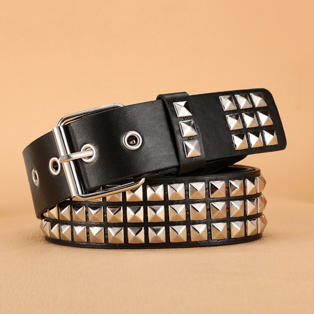 AliExpress Trend Rivet Belt Heavy Metal Belt Men Women Punk Nightclub Rock Style Belt Jeans Belt Y2K Belt Fashion Decoration Women' Belt
