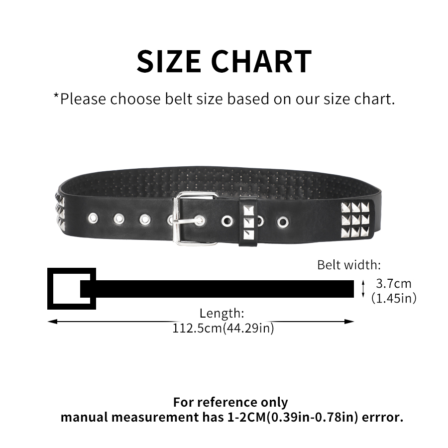 AliExpress Trend Rivet Belt Heavy Metal Belt Men Women Punk Nightclub Rock Style Belt Jeans Belt Y2K Belt Fashion Decoration Women' Belt, view 4