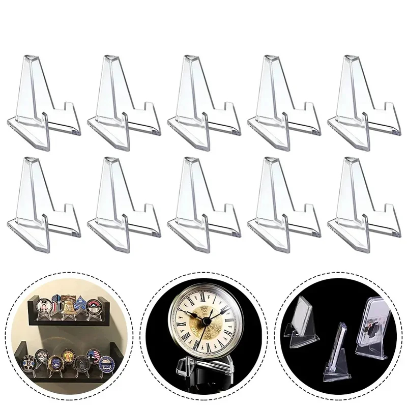 AliExpress Triangular Card Display Stand 30 Pack – Mini Acrylic Idol Photo Picture Holder, Rack for Coin & Sports Trading Cards, view 2
