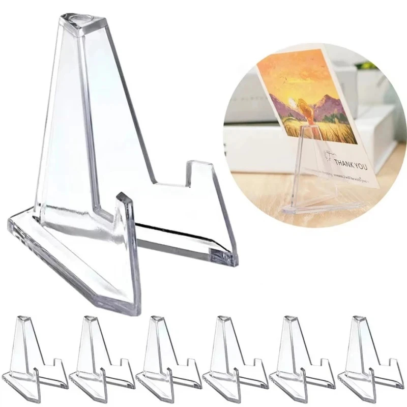 AliExpress Triangular Card Display Stand 30 Pack – Mini Acrylic Idol Photo Picture Holder, Rack for Coin & Sports Trading Cards, view 3