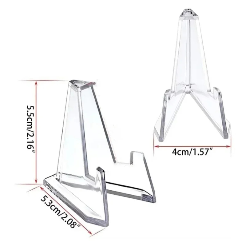 AliExpress Triangular Card Display Stand 30 Pack – Mini Acrylic Idol Photo Picture Holder, Rack for Coin & Sports Trading Cards, view 4