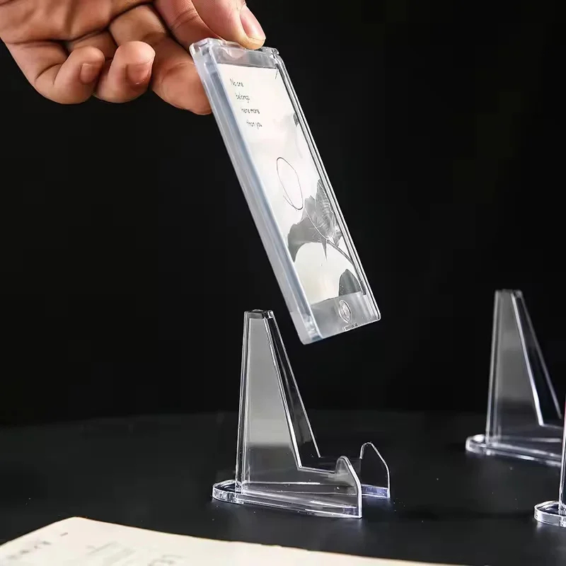AliExpress Triangular Card Display Stand 30 Pack – Mini Acrylic Idol Photo Picture Holder, Rack for Coin & Sports Trading Cards, view 5