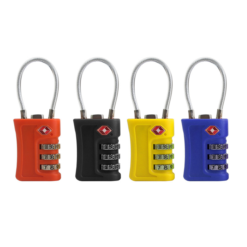 AliExpress TSA Customs Lock 3 Digits Travel Password Changeable Lock Digital Lock ABS Mini Suitcase Luggage Anti-theft Lock for Airplane, view 6