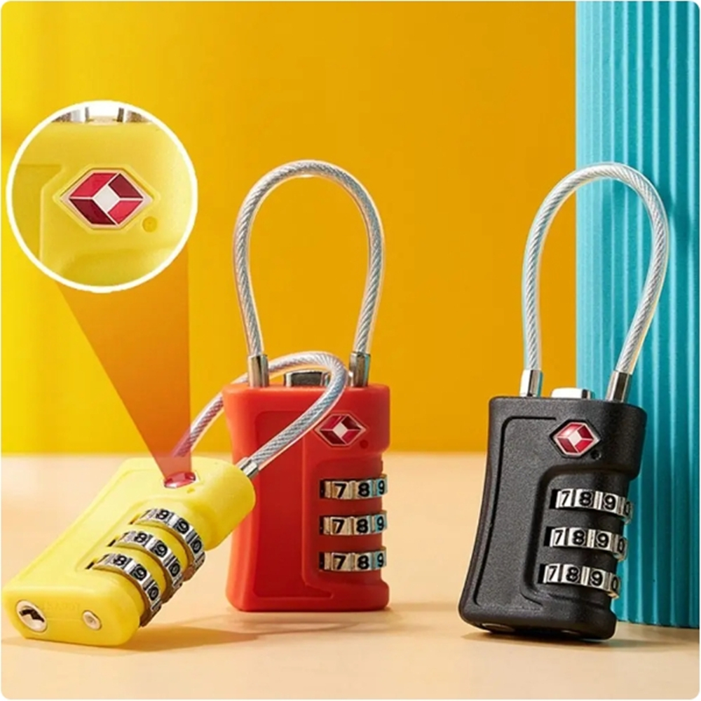 AliExpress TSA Customs Lock 3 Digits Travel Password Changeable Lock Digital Lock ABS Mini Suitcase Luggage Anti-theft Lock for Airplane