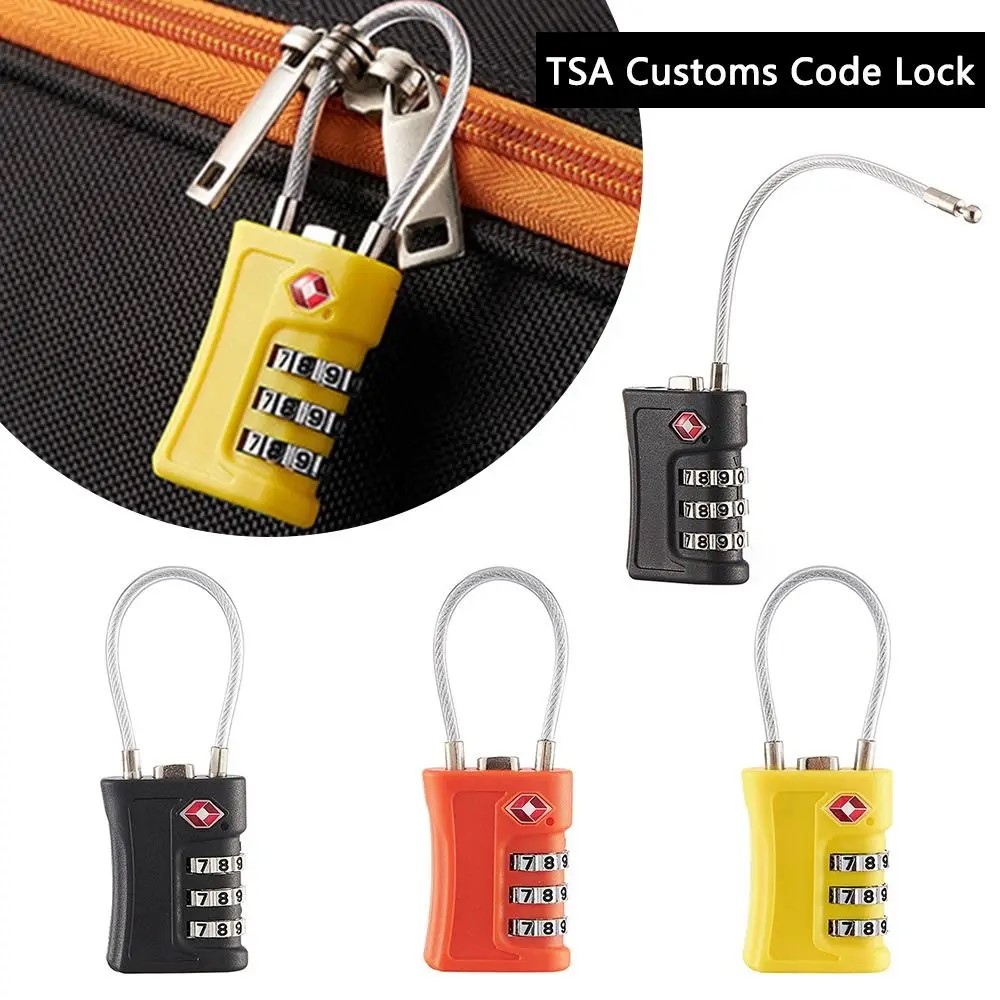 AliExpress TSA Customs Lock 3 Digits Travel Password Changeable Lock Digital Lock ABS Mini Suitcase Luggage Anti-theft Lock for Airplane, view 2