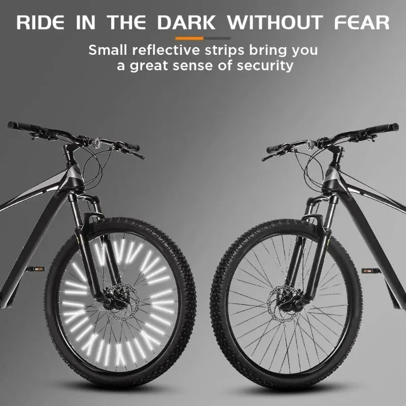 AliExpress Tube Warning Strip 12Pcs Reflective Mount Clip  Bicycle Wheel Spoke Reflector Stripe Steel Wire Lamp MTB Bike Reflector Light, view 2