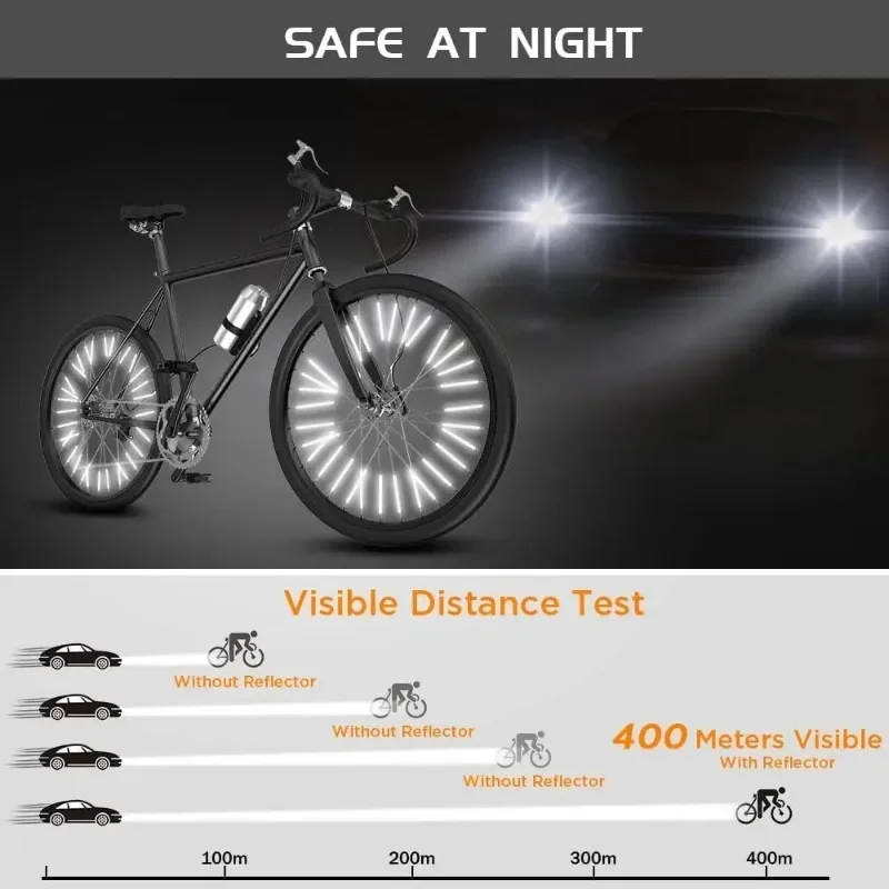 AliExpress Tube Warning Strip 12Pcs Reflective Mount Clip  Bicycle Wheel Spoke Reflector Stripe Steel Wire Lamp MTB Bike Reflector Light, view 3