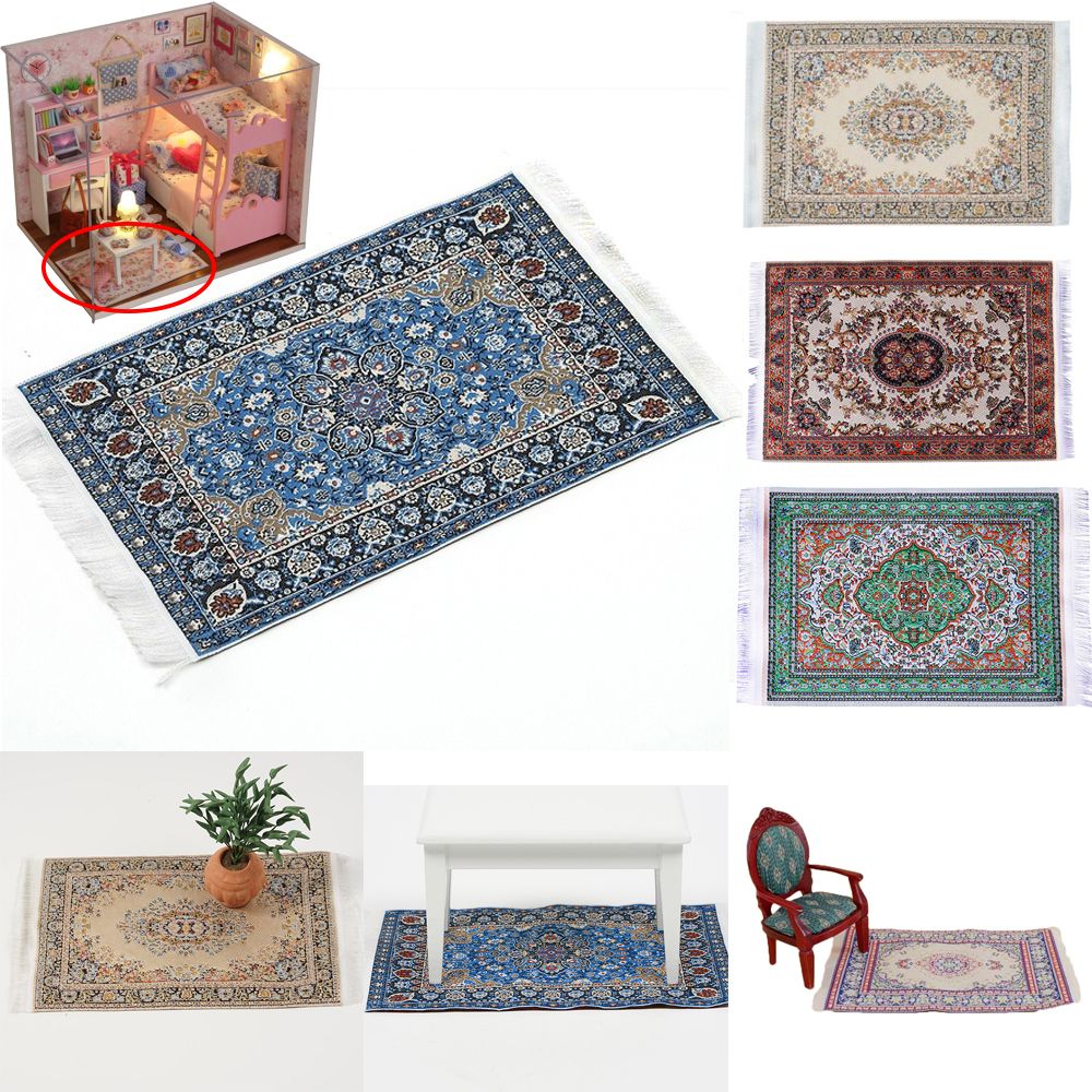 AliExpress Turkish Style Miniature Weaving Rug Playing House Floor Coverings Dollhouse Carpet  1:12 Scale Doll Accessories