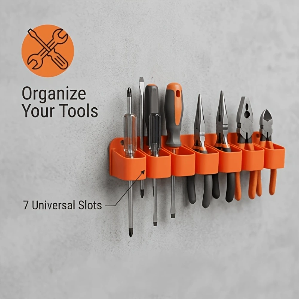 AliExpress Two-Piece Wall-Mounted Tool Storage Rack - Garage Tool Rack, Suitable for Screwdrivers and Pliers, view 2