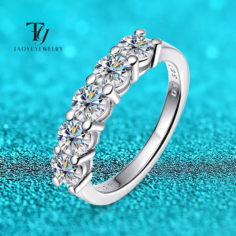 AliExpress TY 925 Silver Moissanite Ring (4mm, D Color)
