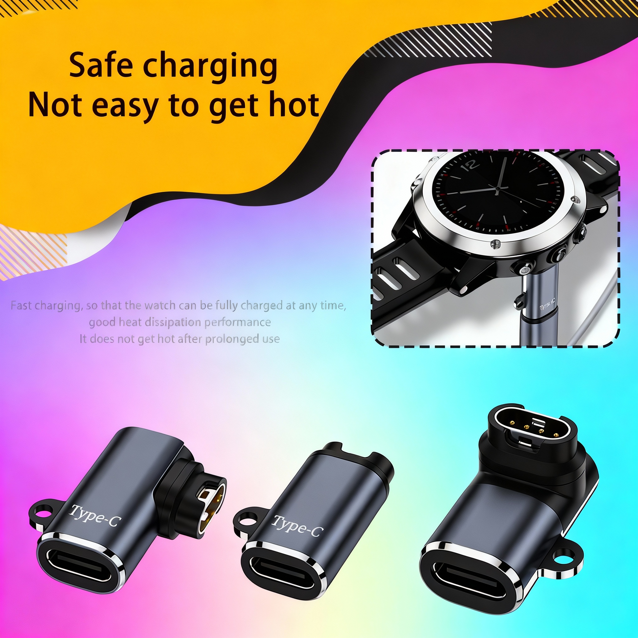 AliExpress USB-C Charger Adapter for Garmin Fenix Watches, view 2