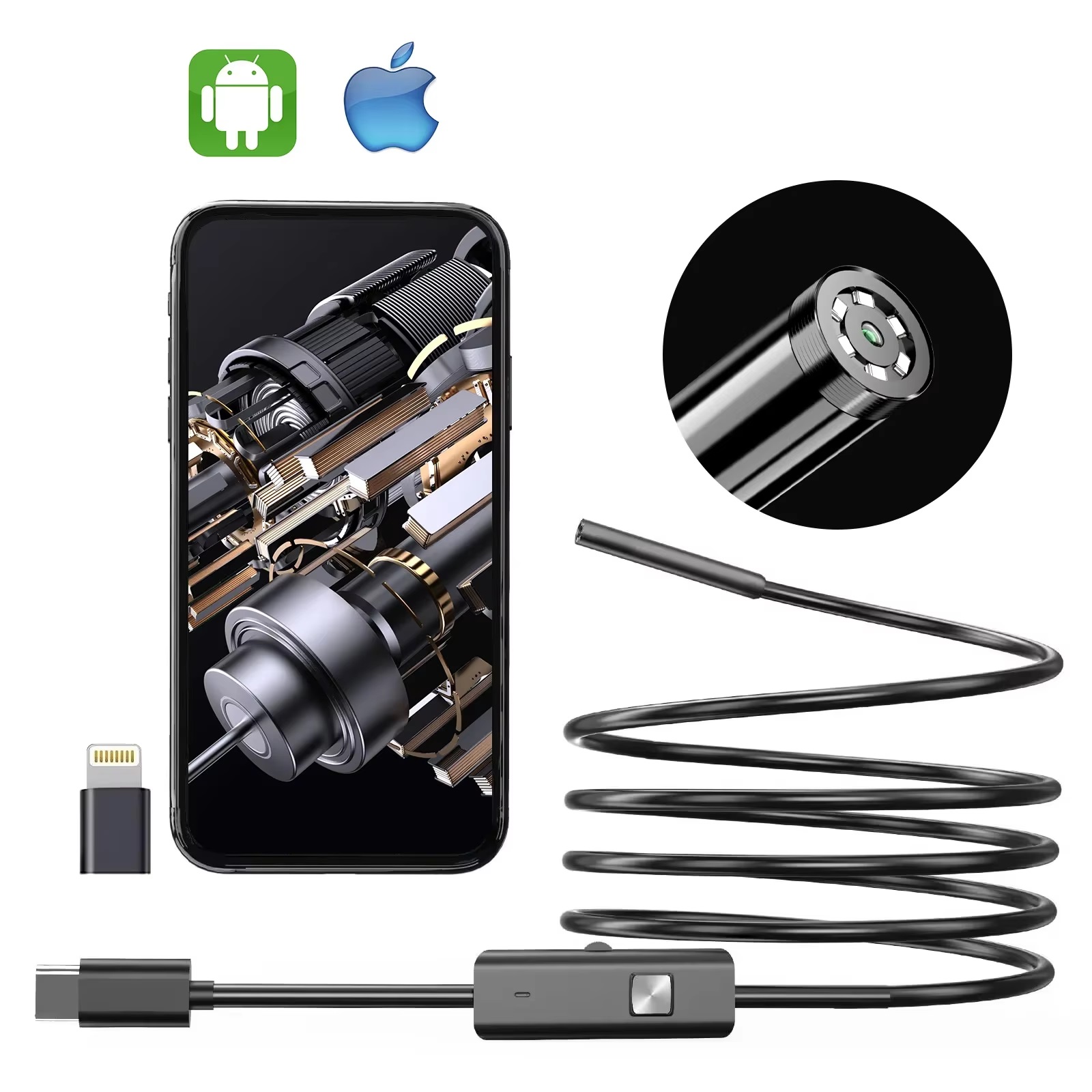 AliExpress 3-in-1 Waterproof USB Endoscope Borescope, view 2