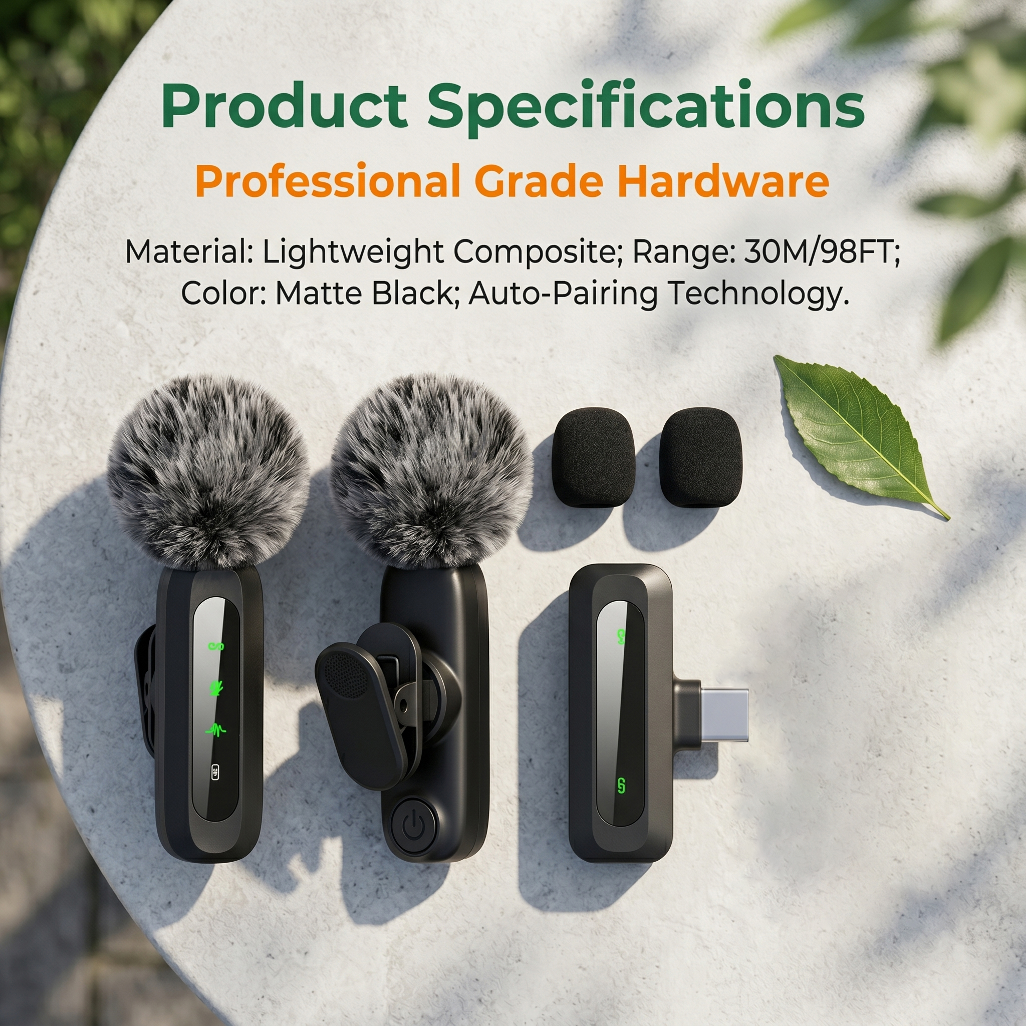 AliExpress Type-C Port Wireless Lavalier Microphone, Noise Cancelling Lapel Mic,for iPhone15+,Android Phone,Vlog Live Streaming Interview, view 3