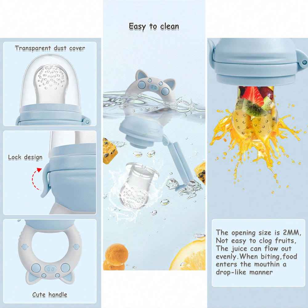 AliExpress TYRY.HU 4pcs/set Silicone Fruit & Vegetable Feeder for Infants and Toddlers 6-36 Months Food Grade Teething & Feeding Pacifier, view 2
