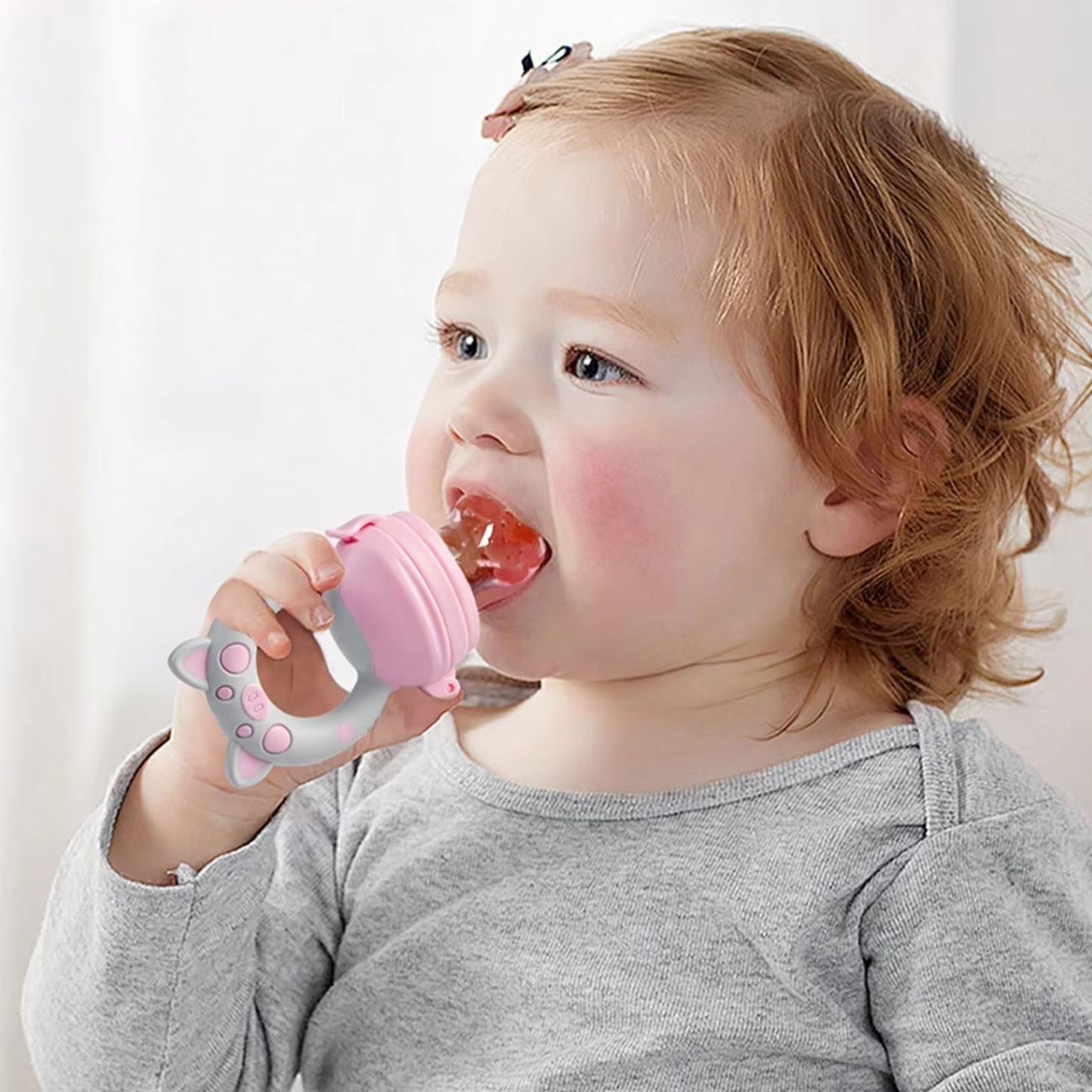 AliExpress TYRY.HU 4pcs/set Silicone Fruit & Vegetable Feeder for Infants and Toddlers 6-36 Months Food Grade Teething & Feeding Pacifier, view 3