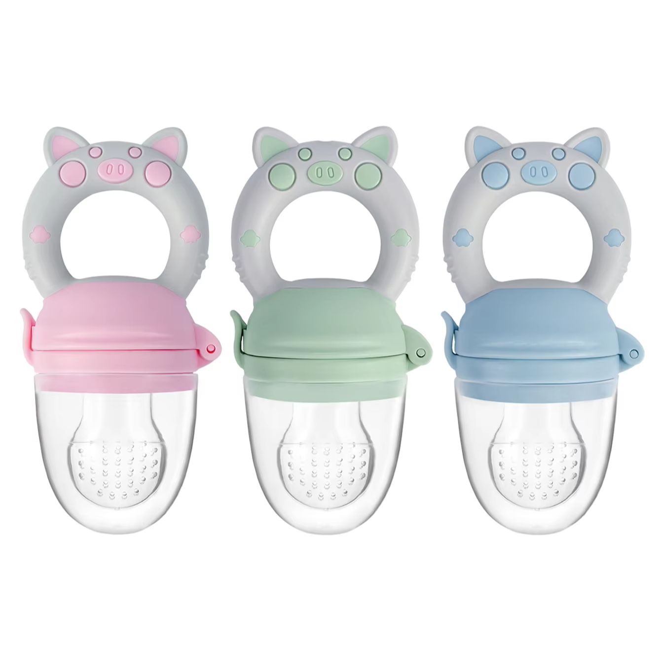 AliExpress TYRY.HU 4pcs/set Silicone Fruit & Vegetable Feeder for Infants and Toddlers 6-36 Months Food Grade Teething & Feeding Pacifier, view 6