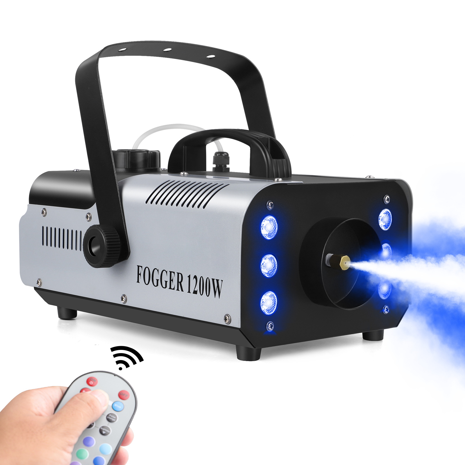 AliExpress U'King 1200W Fog Machine 6LEDs Remote Fogger Ejector Disco Colorful Smoke Machine DJ Christmas Party Effects Stage Light