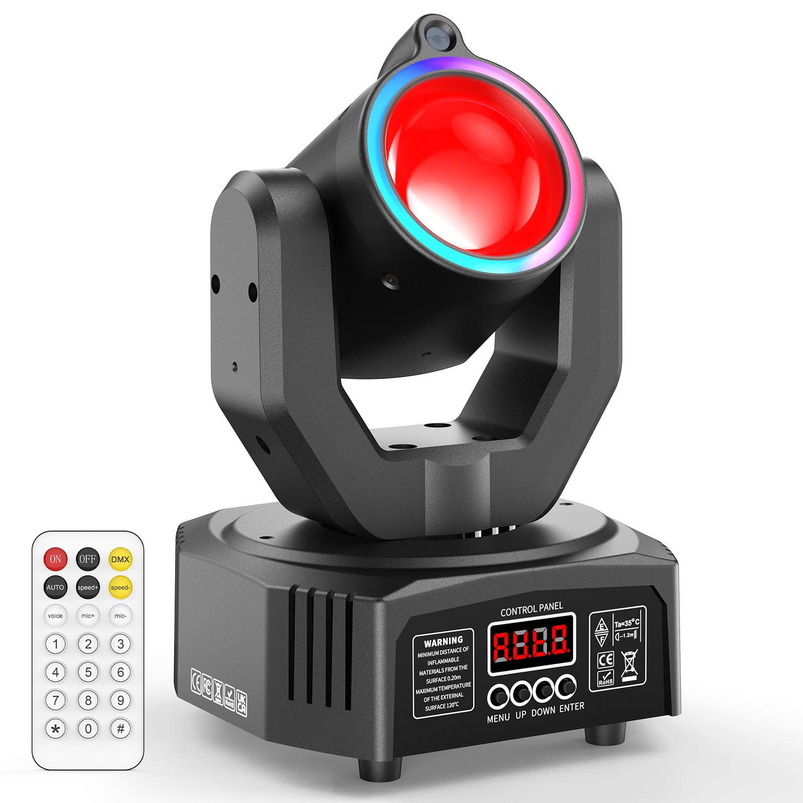 AliExpress U'King Mini 30W Spot Beam Moving Head Light LED 4IN1 RGBW Effect Strobe Stage Light DMX Sound Activated DJ Disco Bar Party Light