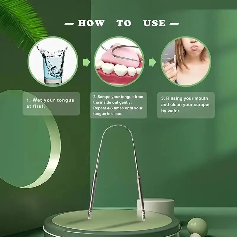 AliExpress U-Shaped Stainless Tongue Scraper, view 4