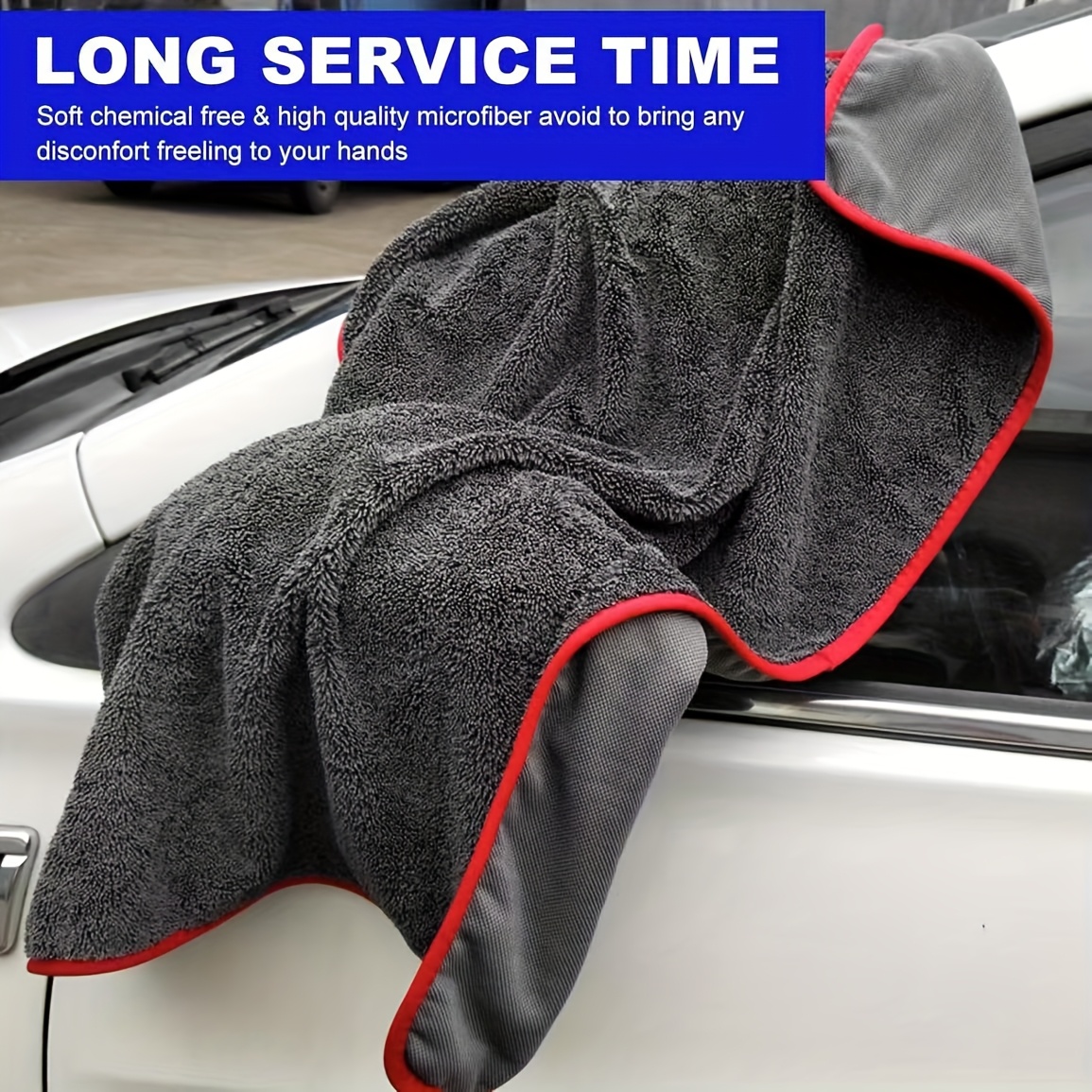 AliExpress XXL Microfiber Car Drying Towel with Twist Ring, view 2
