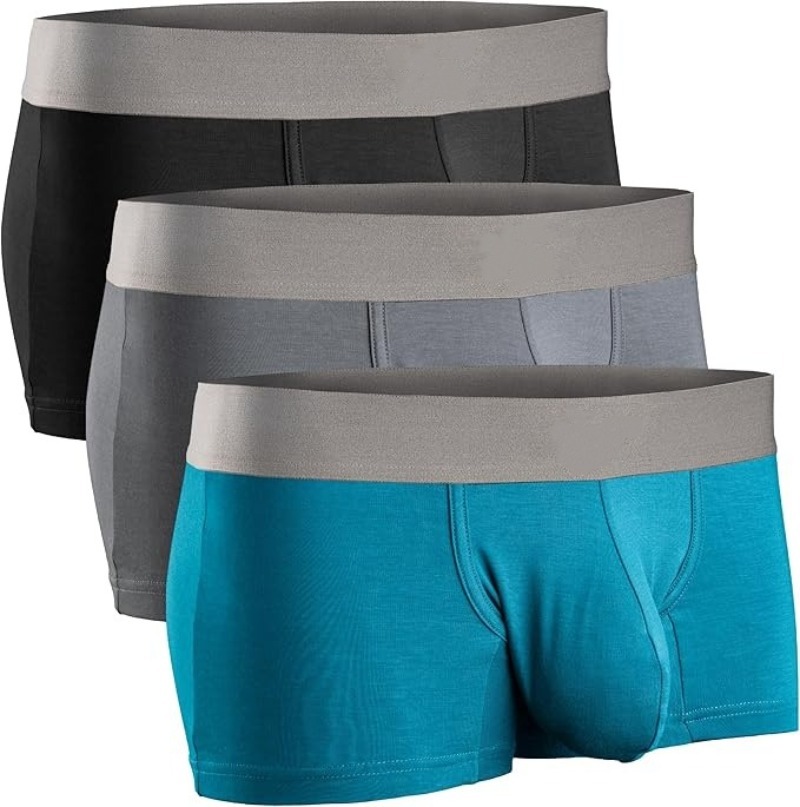 AliExpress Ultra Men Modal Ice Silk Boxer Briefs Big Pouch Extra Large Bulge Enhancing Breathables Coolings Lightweight Mens Boxers Panties, view 3