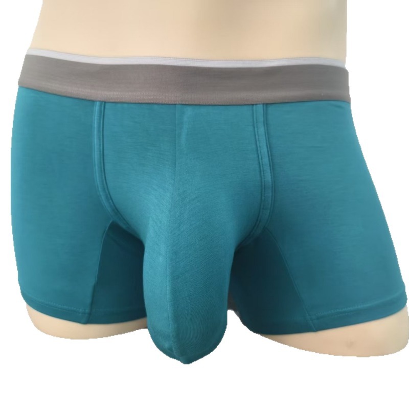 AliExpress Ultra Men Modal Ice Silk Boxer Briefs Big Pouch Extra Large Bulge Enhancing Breathables Coolings Lightweight Mens Boxers Panties, view 5