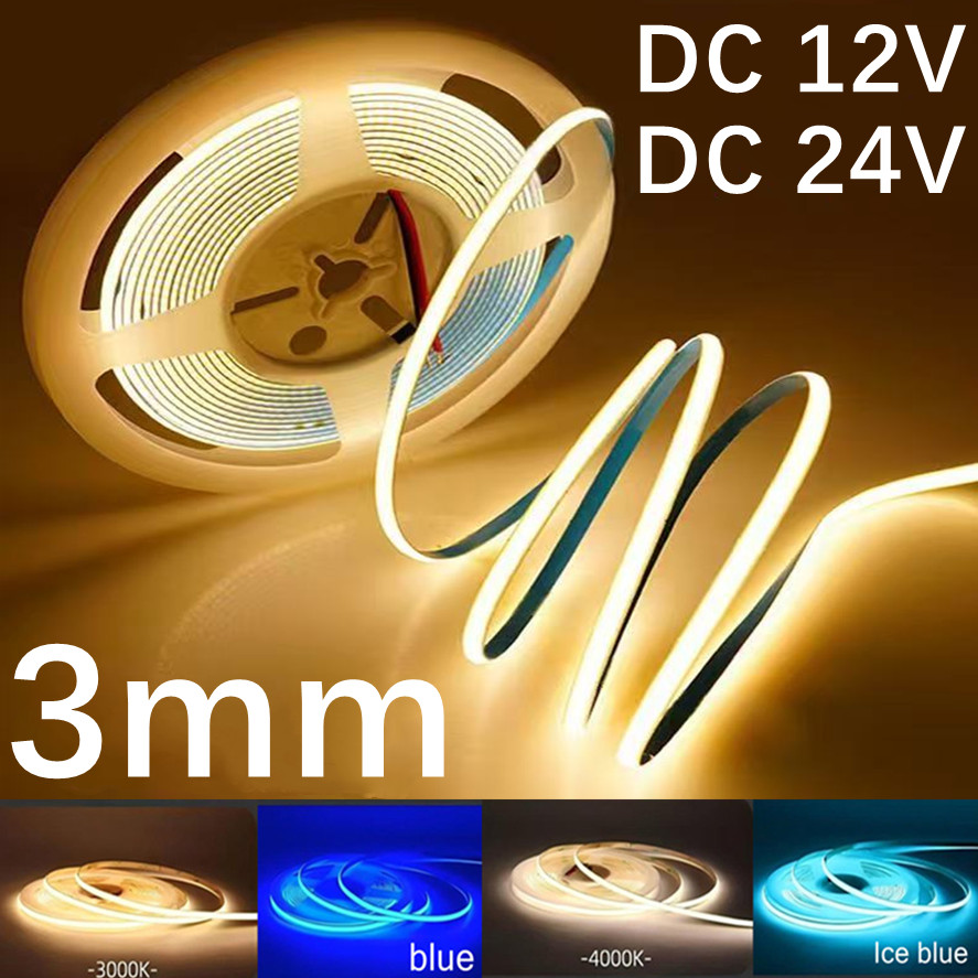 AliExpress Ultra-Thin Dimmable COB LED Strip (12V, 3mm)