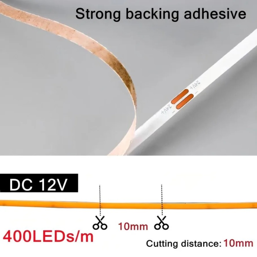 AliExpress Ultra-Thin Dimmable COB LED Strip (12V, 3mm), view 4