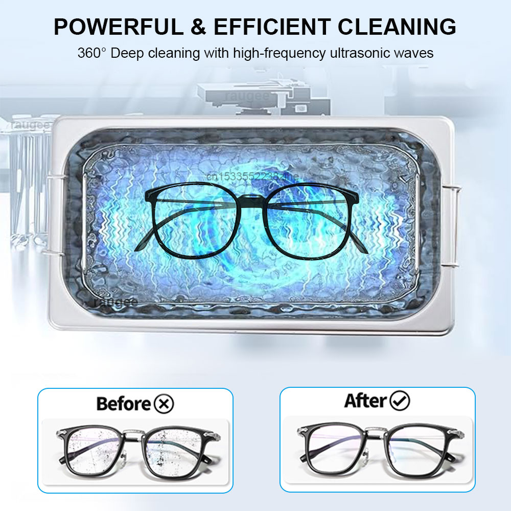 AliExpress 40 kHz Ultrasonic Jewelry and Glasses Cleaner, view 4