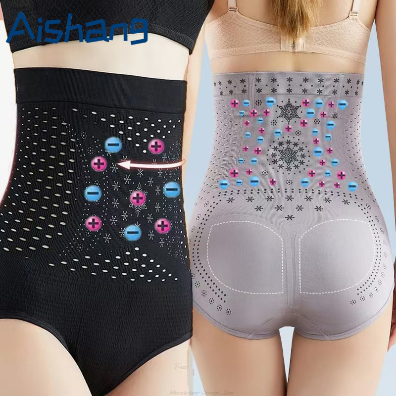 AliExpress Unique Fiber Restoration Shaper Brief Women Tummy Control Shapewear Hollow Out Fat Burning Slimming High Waist Underwear Panties