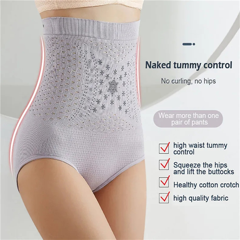 AliExpress Unique Fiber Restoration Shaper Brief Women Tummy Control Shapewear Hollow Out Fat Burning Slimming High Waist Underwear Panties, view 2