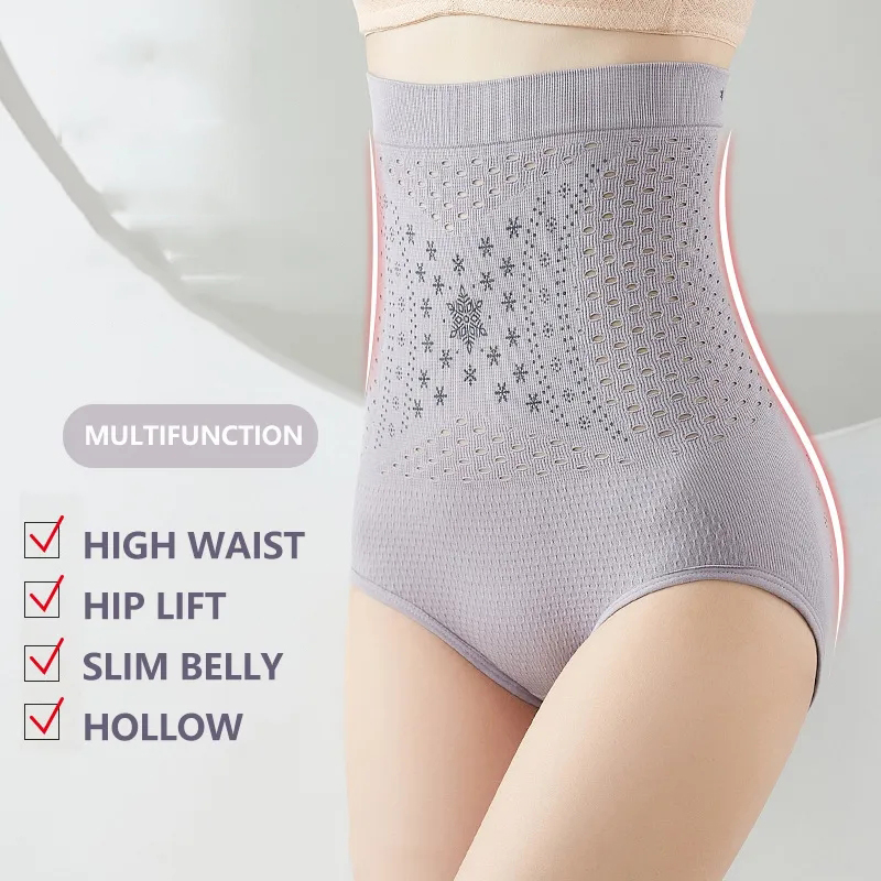 AliExpress Unique Fiber Restoration Shaper Brief Women Tummy Control Shapewear Hollow Out Fat Burning Slimming High Waist Underwear Panties, view 4