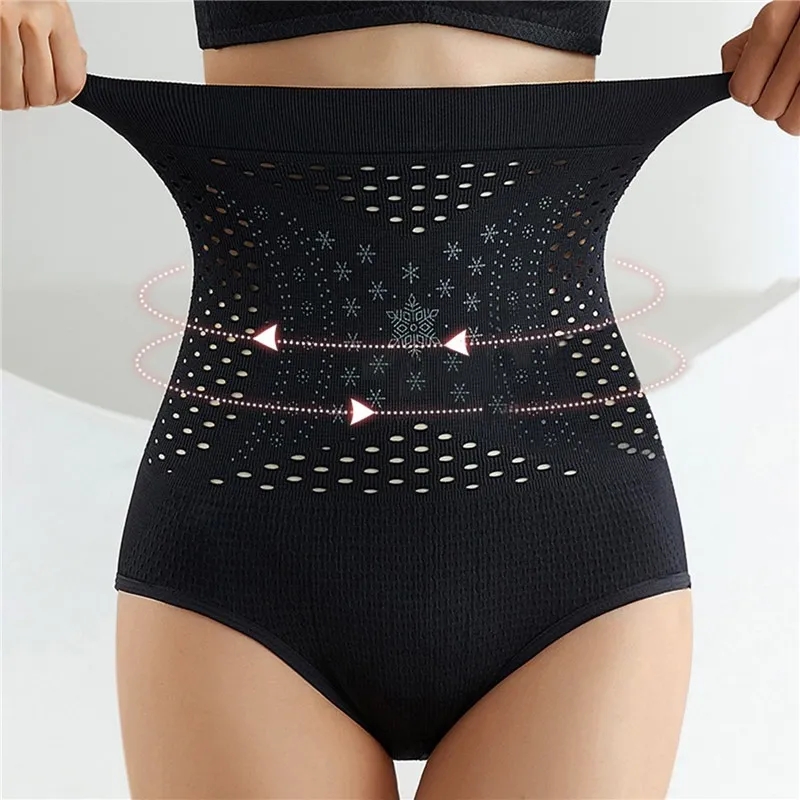 AliExpress Unique Fiber Restoration Shaper Brief Women Tummy Control Shapewear Hollow Out Fat Burning Slimming High Waist Underwear Panties, view 5