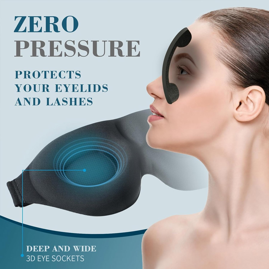 AliExpress 3D Contoured Memory Foam Sleep Mask, view 2