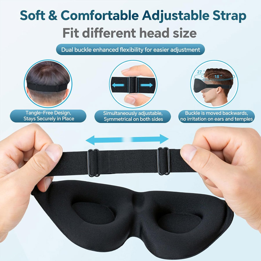 AliExpress 3D Contoured Memory Foam Sleep Mask, view 5