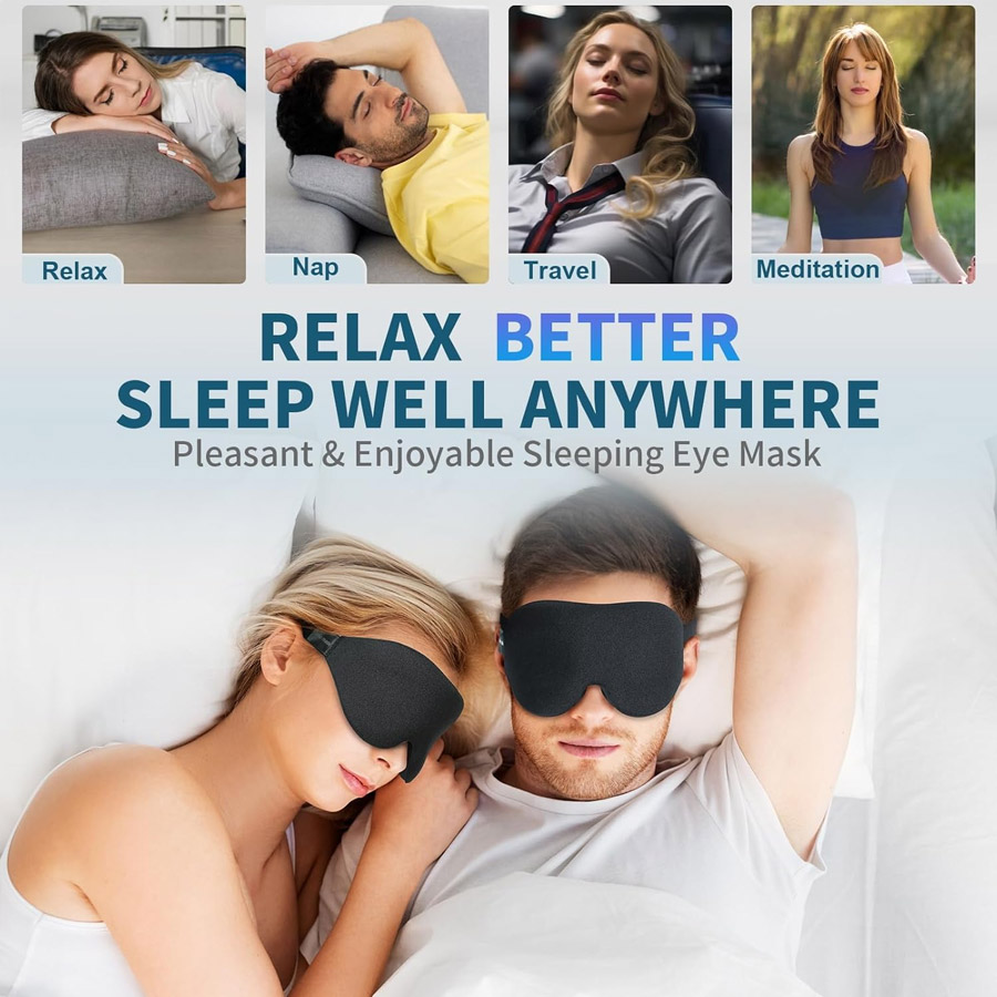 AliExpress 3D Contoured Memory Foam Sleep Mask, view 6
