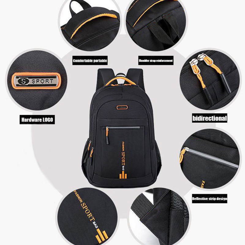 AliExpress Unisex Large Capacity Backpack, Business Travel Laptop Bag, Multi-Compartment Design, Adjustable Straps, Ideal for Work Leisure, view 2