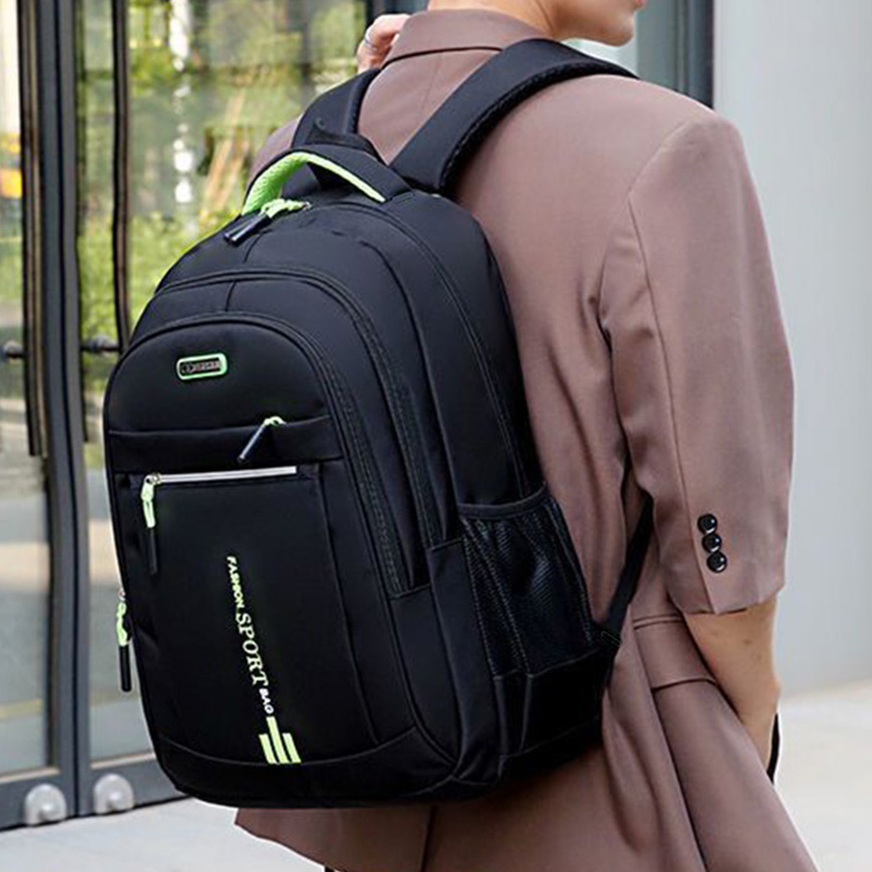 AliExpress Unisex Large Capacity Backpack, Business Travel Laptop Bag, Multi-Compartment Design, Adjustable Straps, Ideal for Work Leisure, view 5