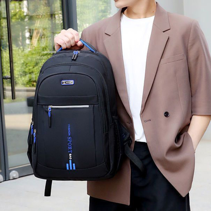 AliExpress Unisex Large Capacity Backpack, Business Travel Laptop Bag, Multi-Compartment Design, Adjustable Straps, Ideal for Work Leisure, view 6