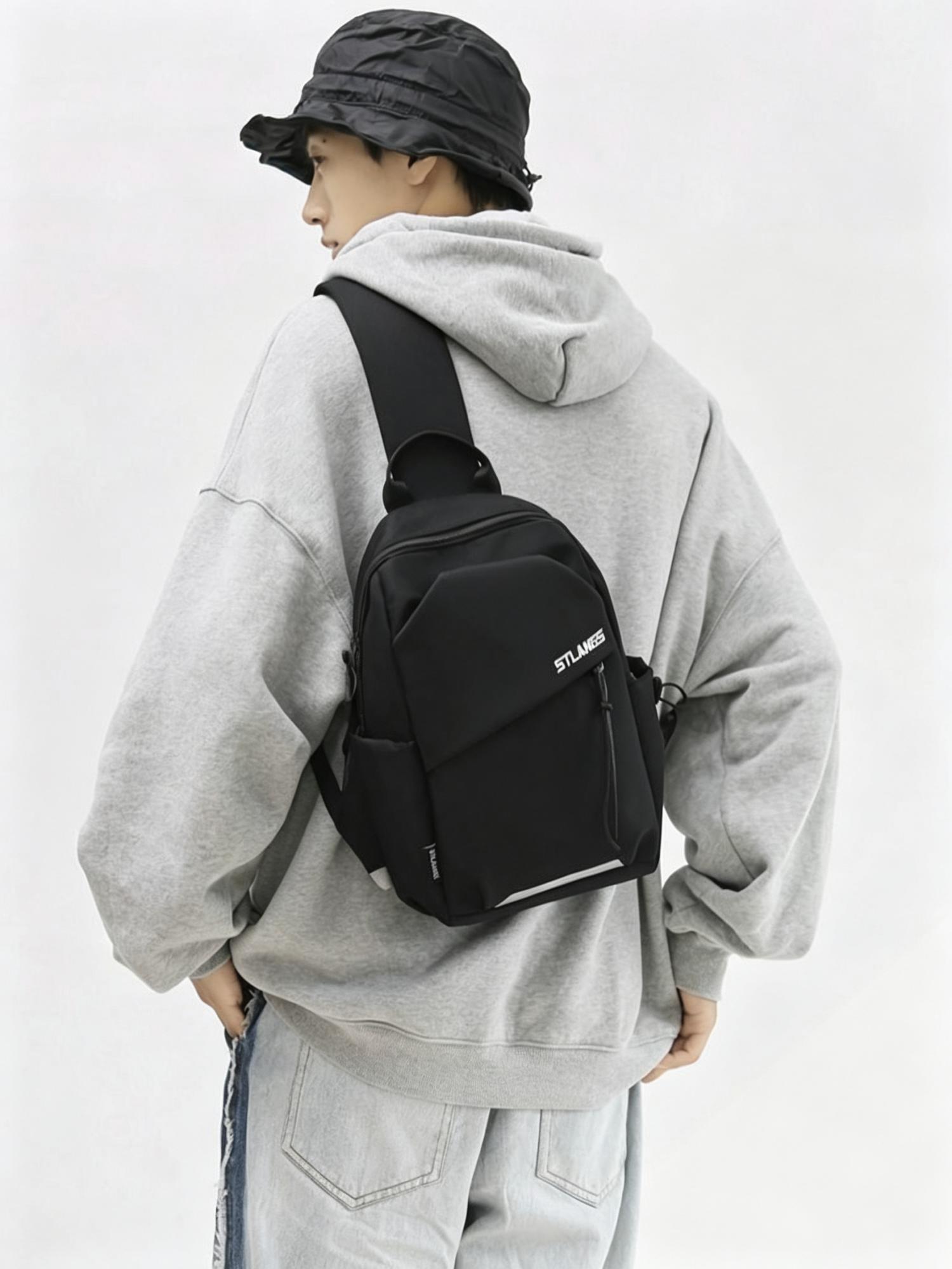 AliExpress Unisex Sling Backpack Chest Bag Men Women Lightweight Crossbody Bag for Cycling Hiking Travel Tablet Sports Shoulder Bag, view 3
