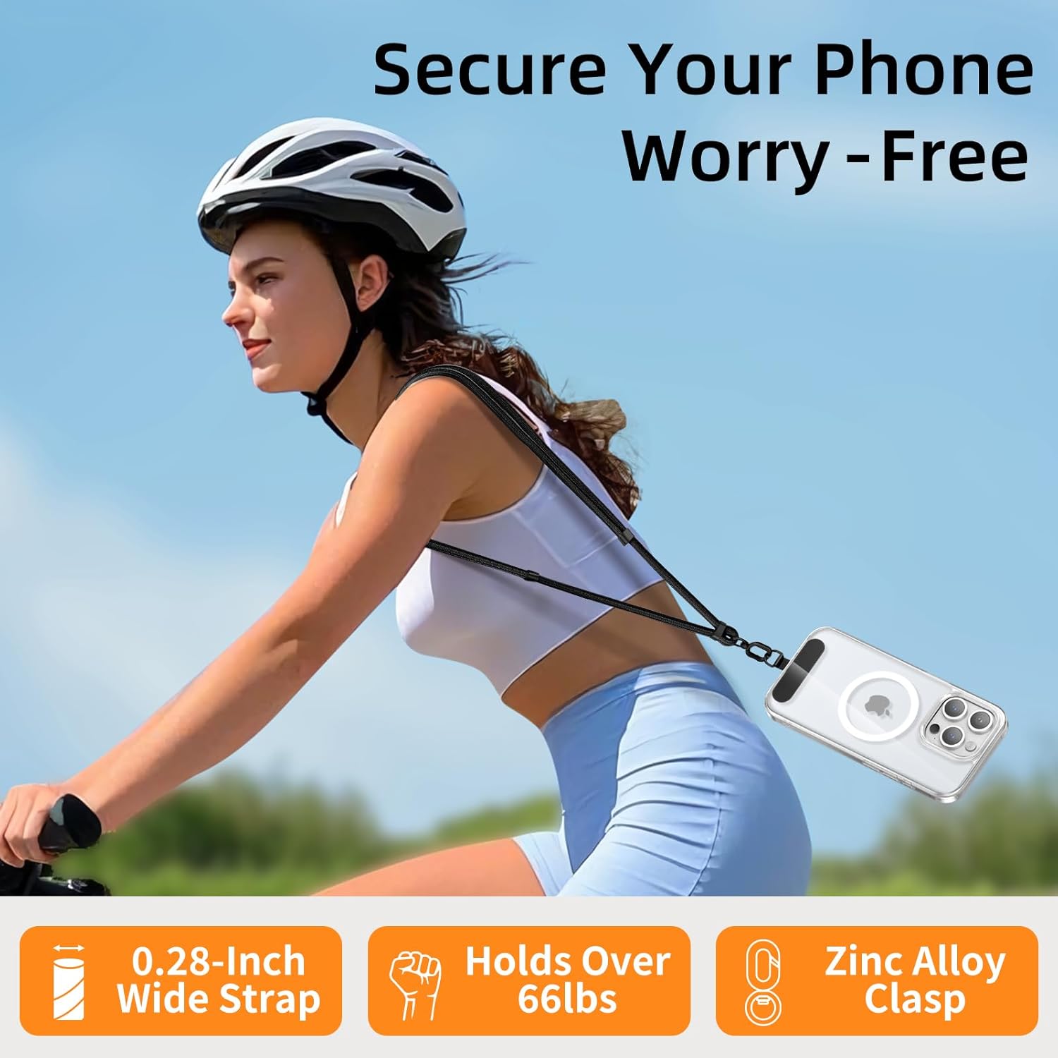AliExpress Adjustable Crossbody Phone Lanyard with Clip, view 6