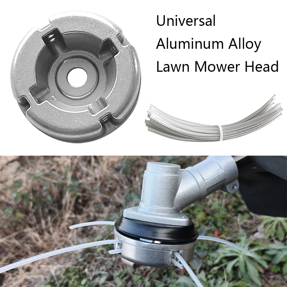 AliExpress Universal Aluminum Alloy Lawn Mower Head and Replacement Nylon Steel for Lawn Mowing Line Lawn Mower Weed Head Accessories, view 2