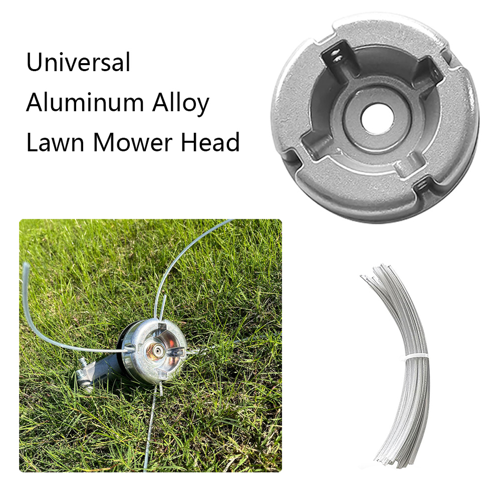 AliExpress Universal Aluminum Alloy Lawn Mower Head and Replacement Nylon Steel for Lawn Mowing Line Lawn Mower Weed Head Accessories, view 6
