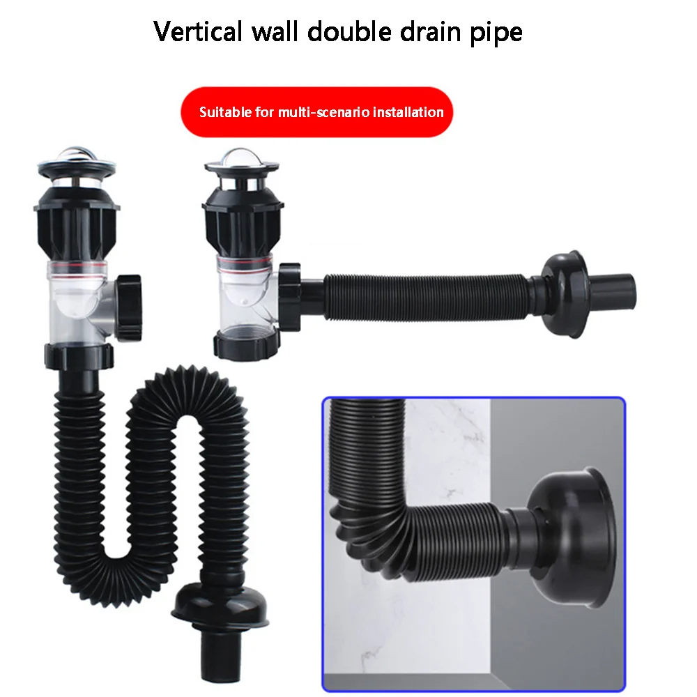 AliExpress Flip Stainless Steel Wall Sink Drainage Pipe, view 4