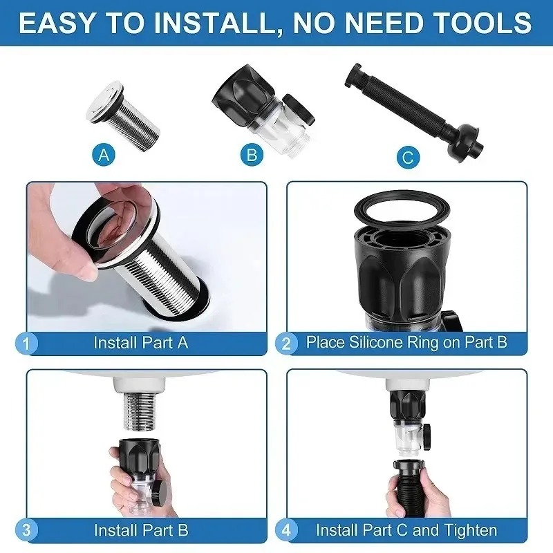 AliExpress Flip Stainless Steel Wall Sink Drainage Pipe, view 6