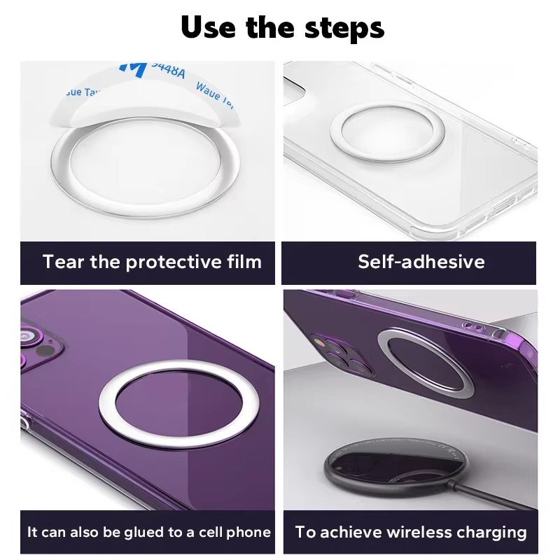 AliExpress Round Magnetic Metal Plate Ring Sticker for Phones, view 4