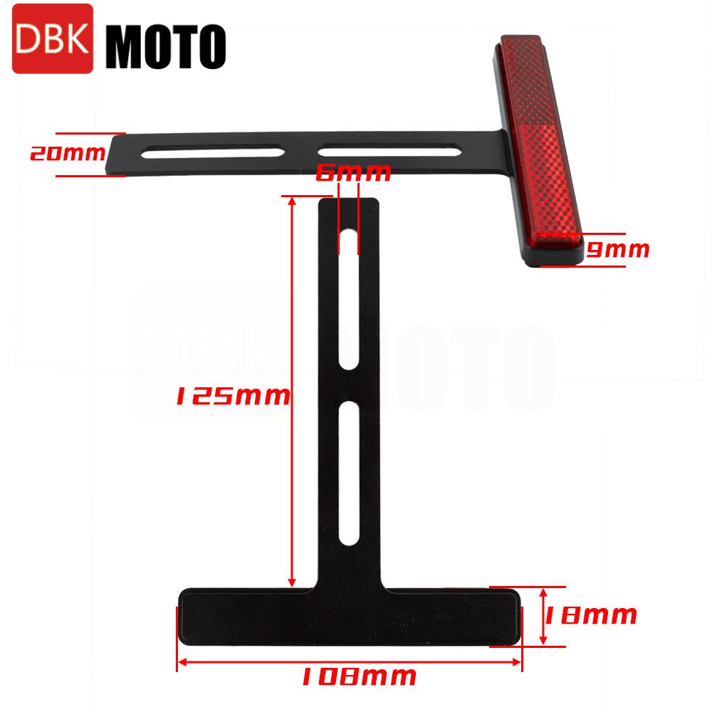 AliExpress Universal Motorcycle Rear Reflector Cat's Eyes Long T-Holder For Kawasaki For Honda For Harley For Yamaha For KTM, view 3