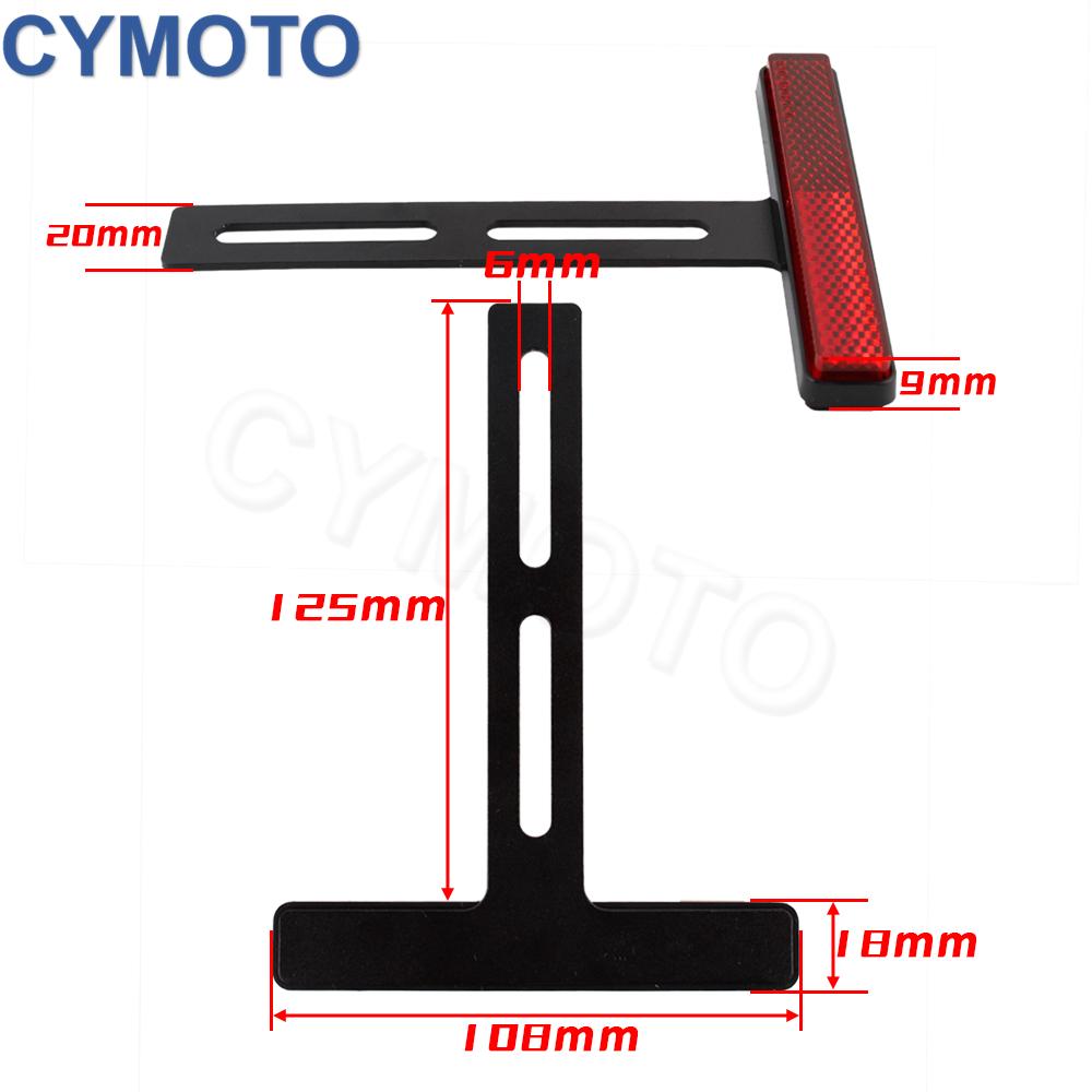 AliExpress Universal Motorcycle Rear Reflector Cat's Eyes Long T-Holder Scooters Accessories For Honda For Harley For Yamaha For KTM, view 3