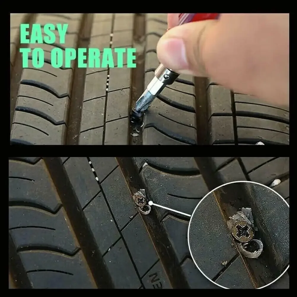 AliExpress Universal Vacuum Tyre Repair Nail Kit Tubeless Tire Puncture Screw Fix Car Motorcycle ATV Patch Set, view 3